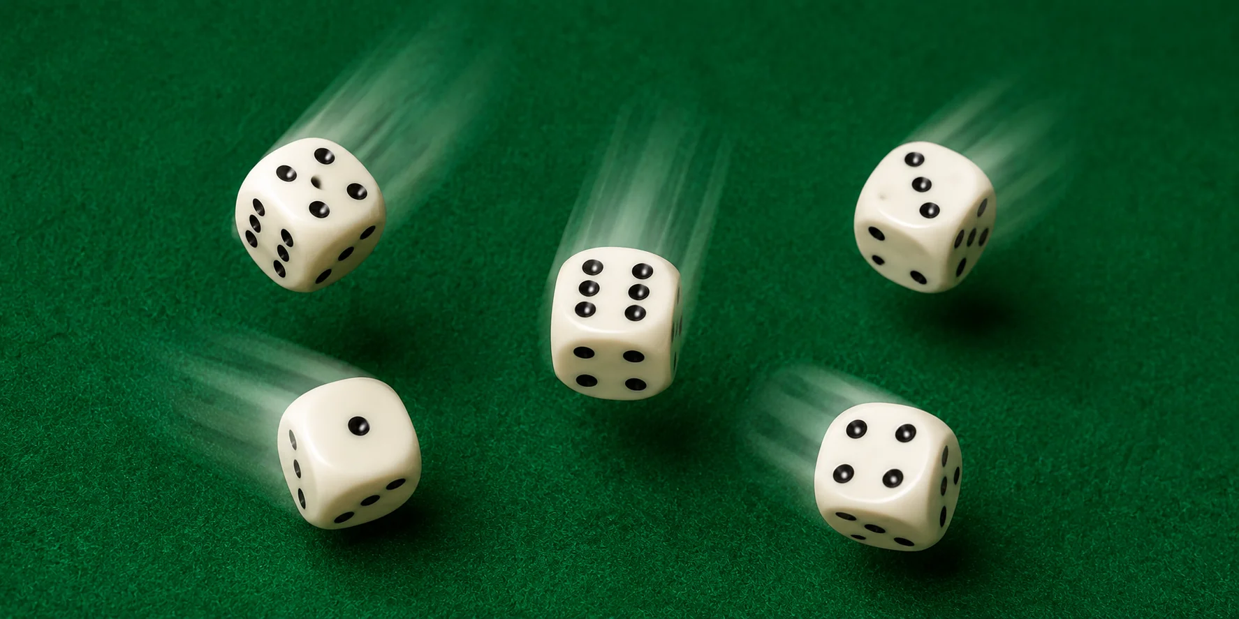 Greedy Dice — Pop Play game card showing dice with point counters