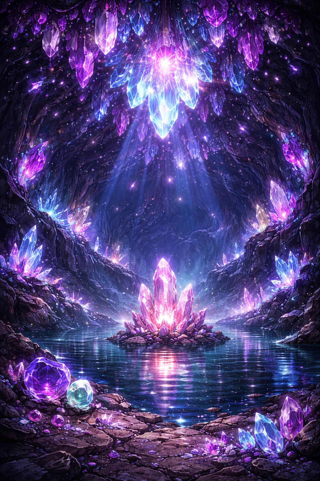 Join 4 in the Crystal Cavern themed world