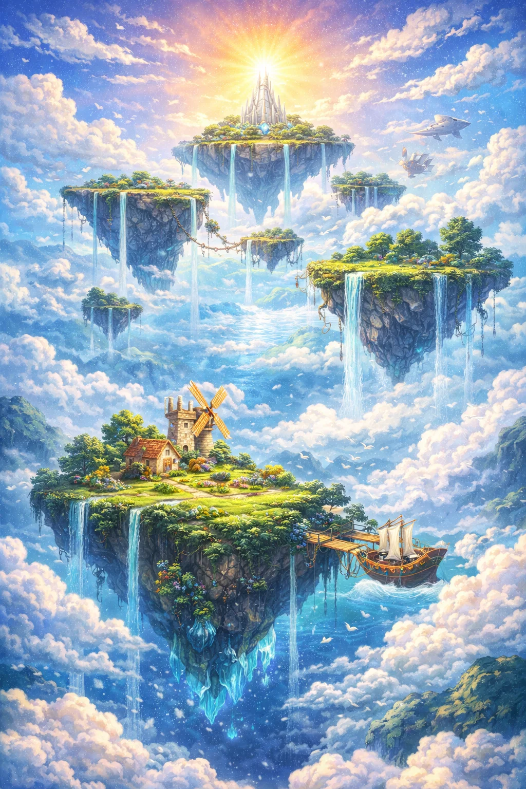 Sea Battle in the Floating Islands themed world