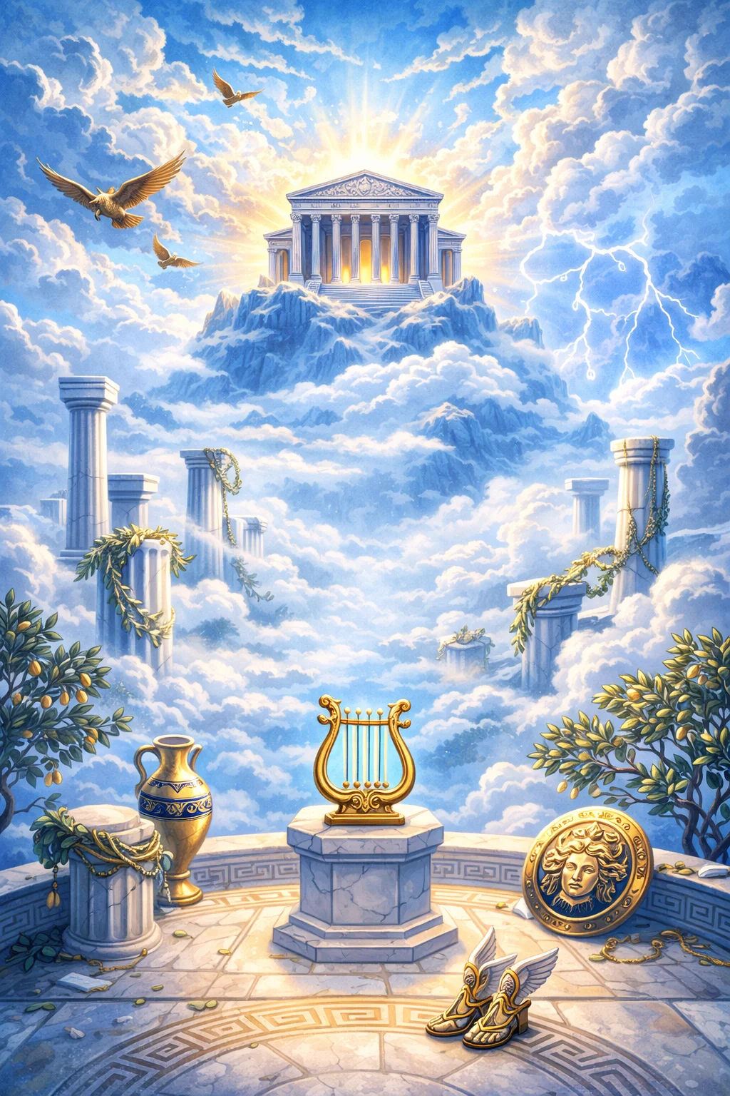 Santorini in the Greek Olympus themed world