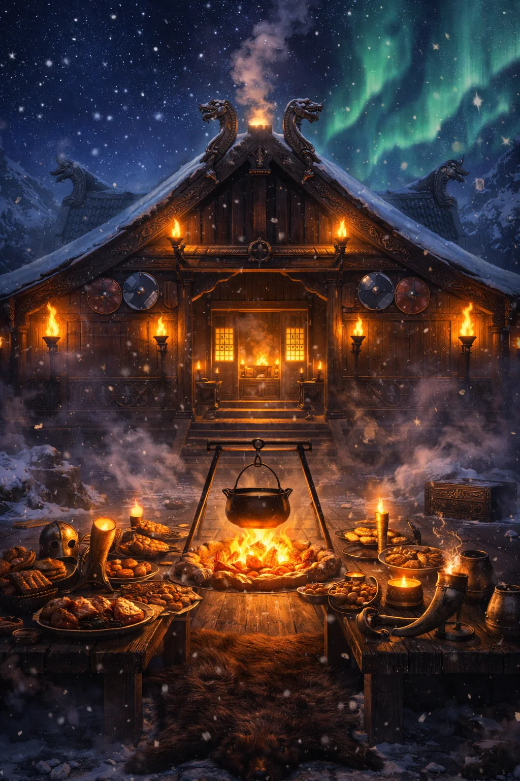 Checkers in the Viking Longhouse themed world
